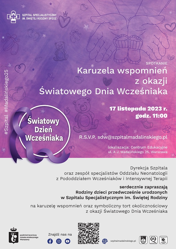 Zapraszamy na Światowy Dzień Wcześniaka